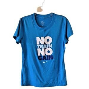 Nike Dri Fit No Train No Gain Polyester Active / Athletic T-shirt - Size M